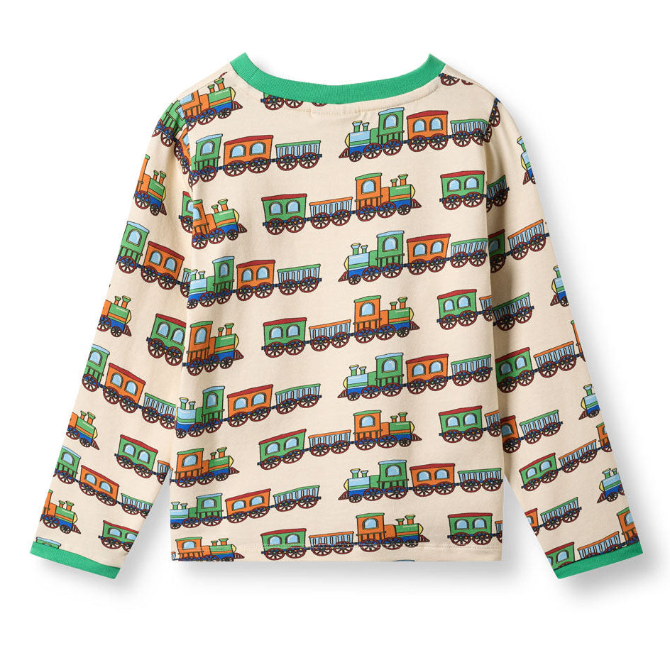Smafolk Organic Cotton Long Sleeve T-Shirt - Trains