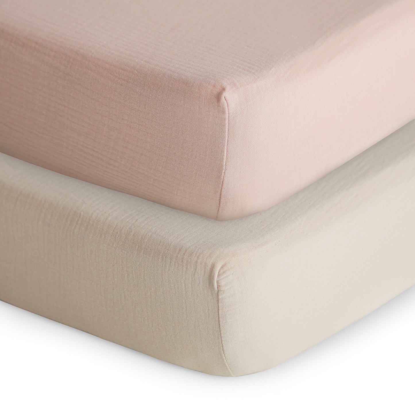 Mushie Extra Soft 2 Pack Muslin Crib Sheet