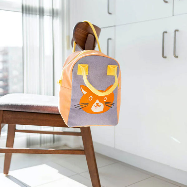 Fluf organic Zipper lunch bag - cat