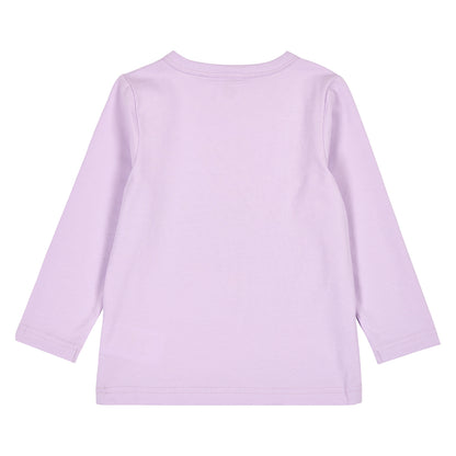 Fred's World Organic Girls' Long Sleeved Top- Skating Fox Appliqué