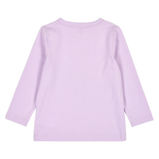 Fred's World Organic Girls' Long Sleeved Top- Skating Fox Appliqué