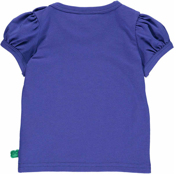 Fred's World Puff sleeve top- snail appliqué, back