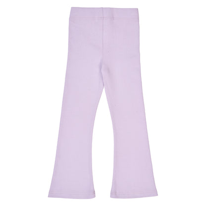 Fred's World Organic Girls' Ribbed Flare Pants- Iris Purple