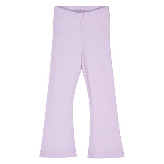 Fred's World Organic Girls' Ribbed Flare Pants- Iris Purple
