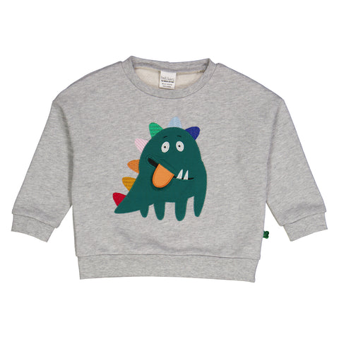 Fred's World organic Sweatshirt- monster appliqué