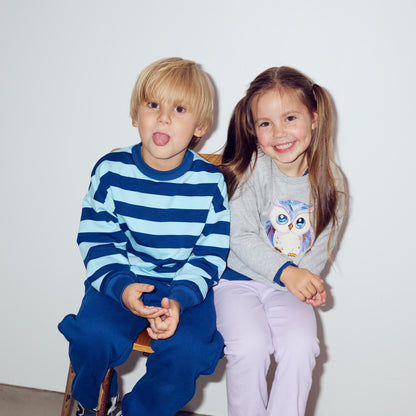 Fred's World Organic Girls' Sweatshirt- Owl Appliqué