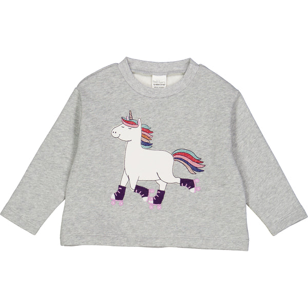 Fred's World Sweatshirt- unicorn appliqué