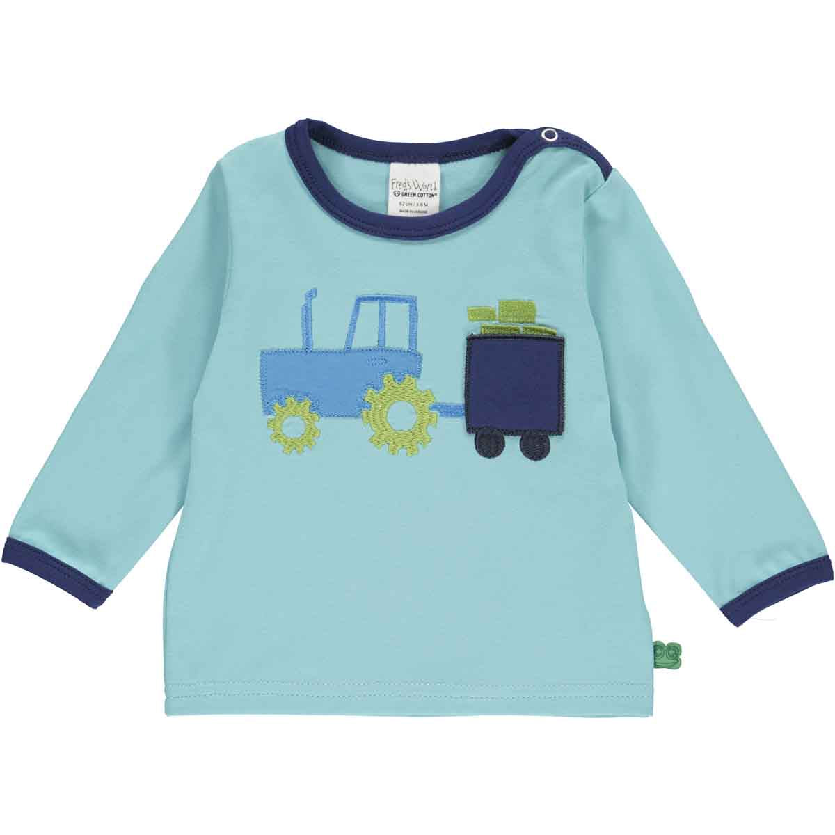 Fred's World organic Long sleeve top- tractor appliqué