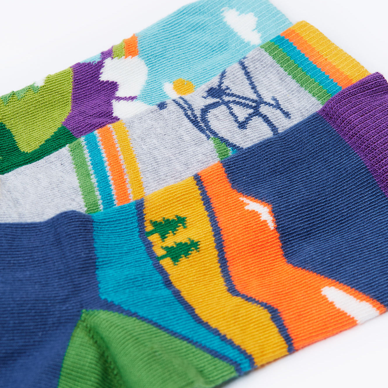 Frugi Organic Boys' Socks 3-Pack- Adventure