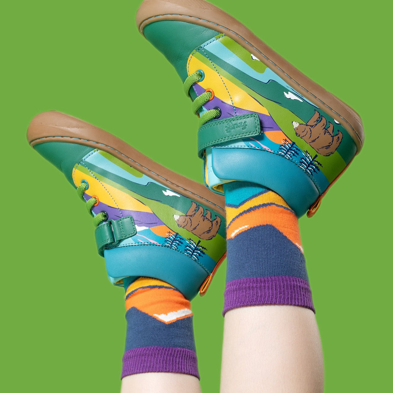 Frugi Organic Boys' Socks 3-Pack- Adventure