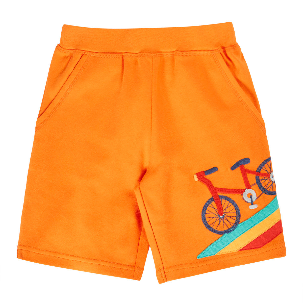 Kids Organic Cotton Shorts - Bike Appliqué | Frugi