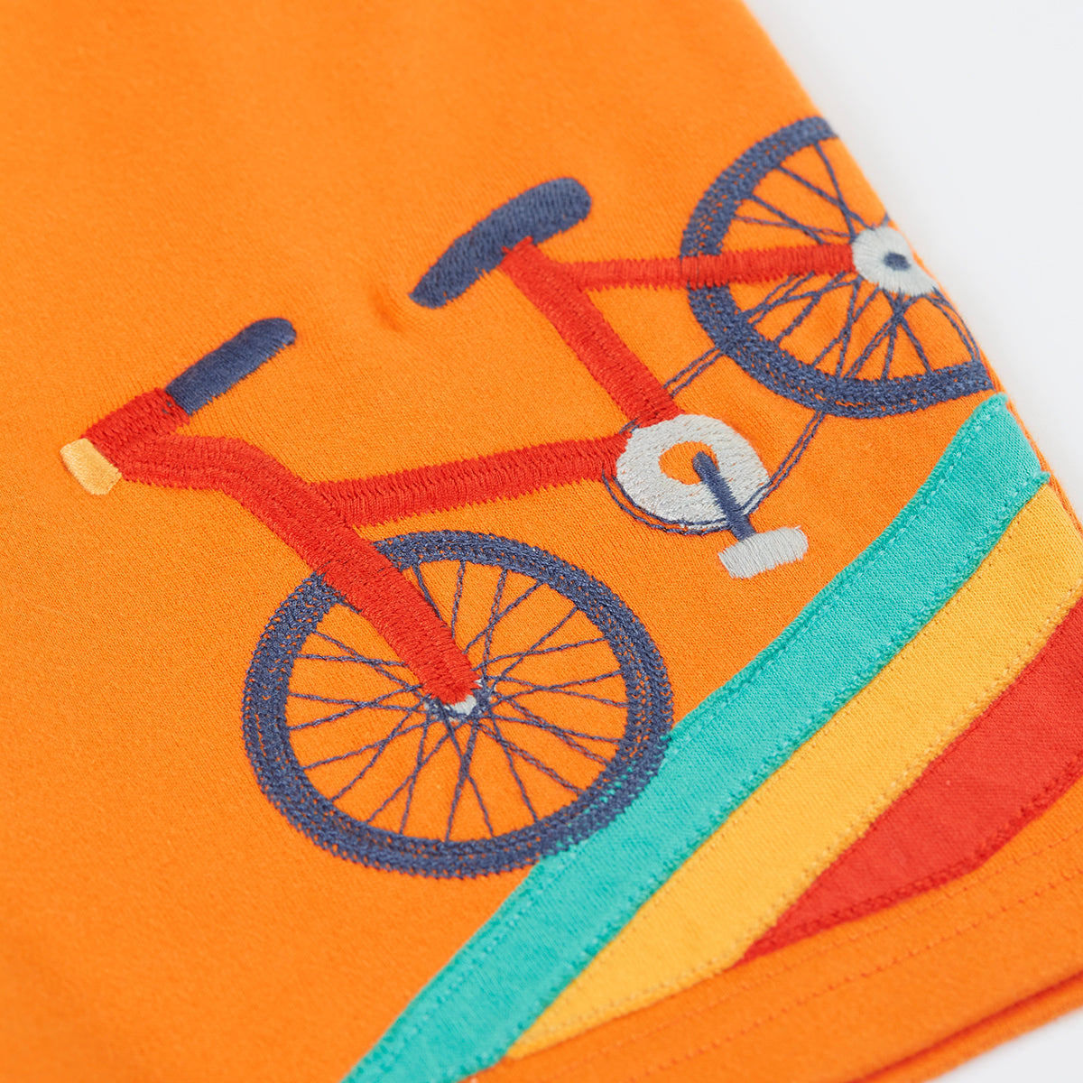 Kids Organic Cotton Shorts - Bike Appliqué | Frugi