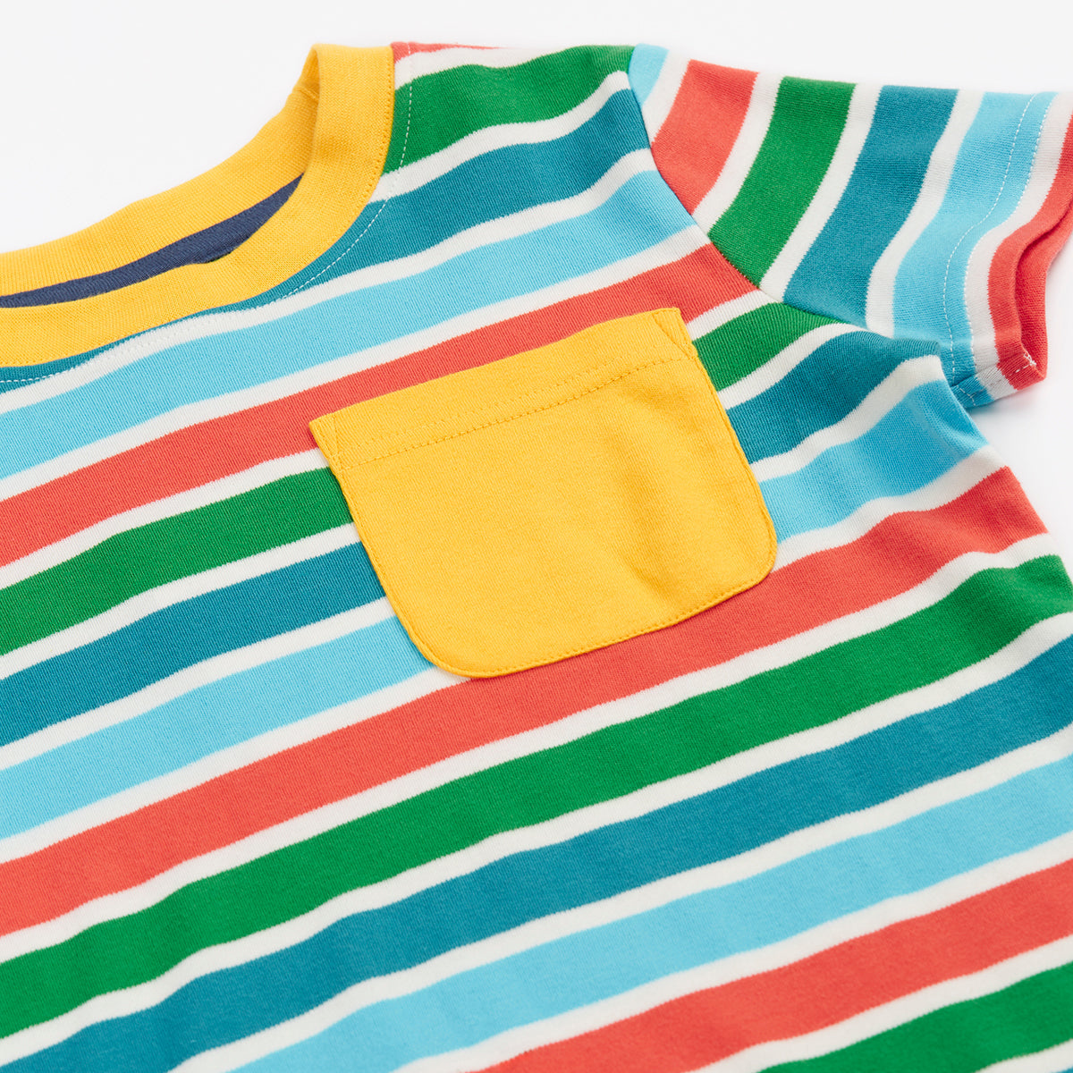 Frugi Breton Stripe Organic Cotton Pocket T-Shirt