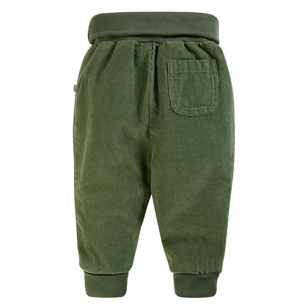 Frugi organic Corduroy pants- khaki green, back