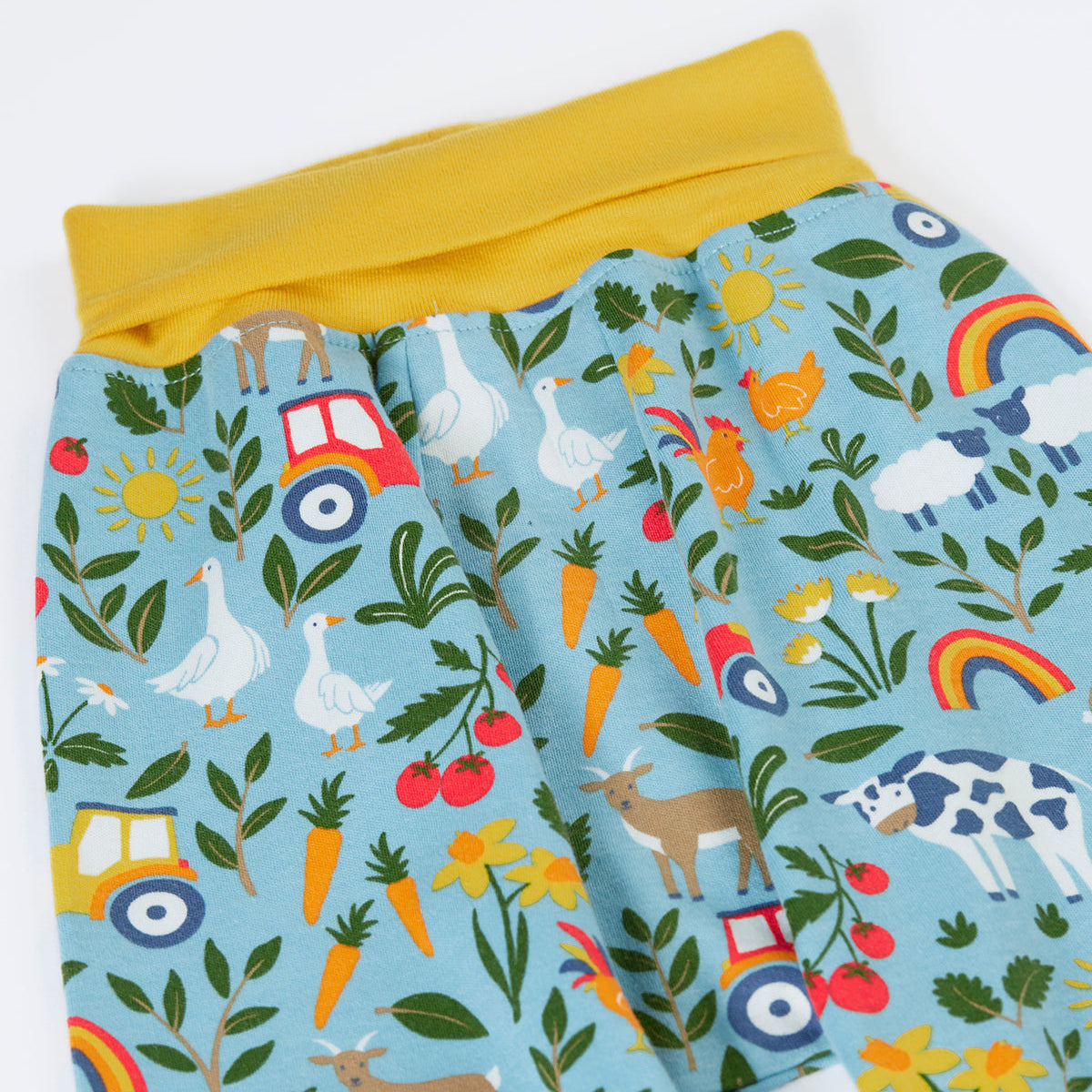Toddler Organic Cotton Pants - On the Farm Print | Frugi