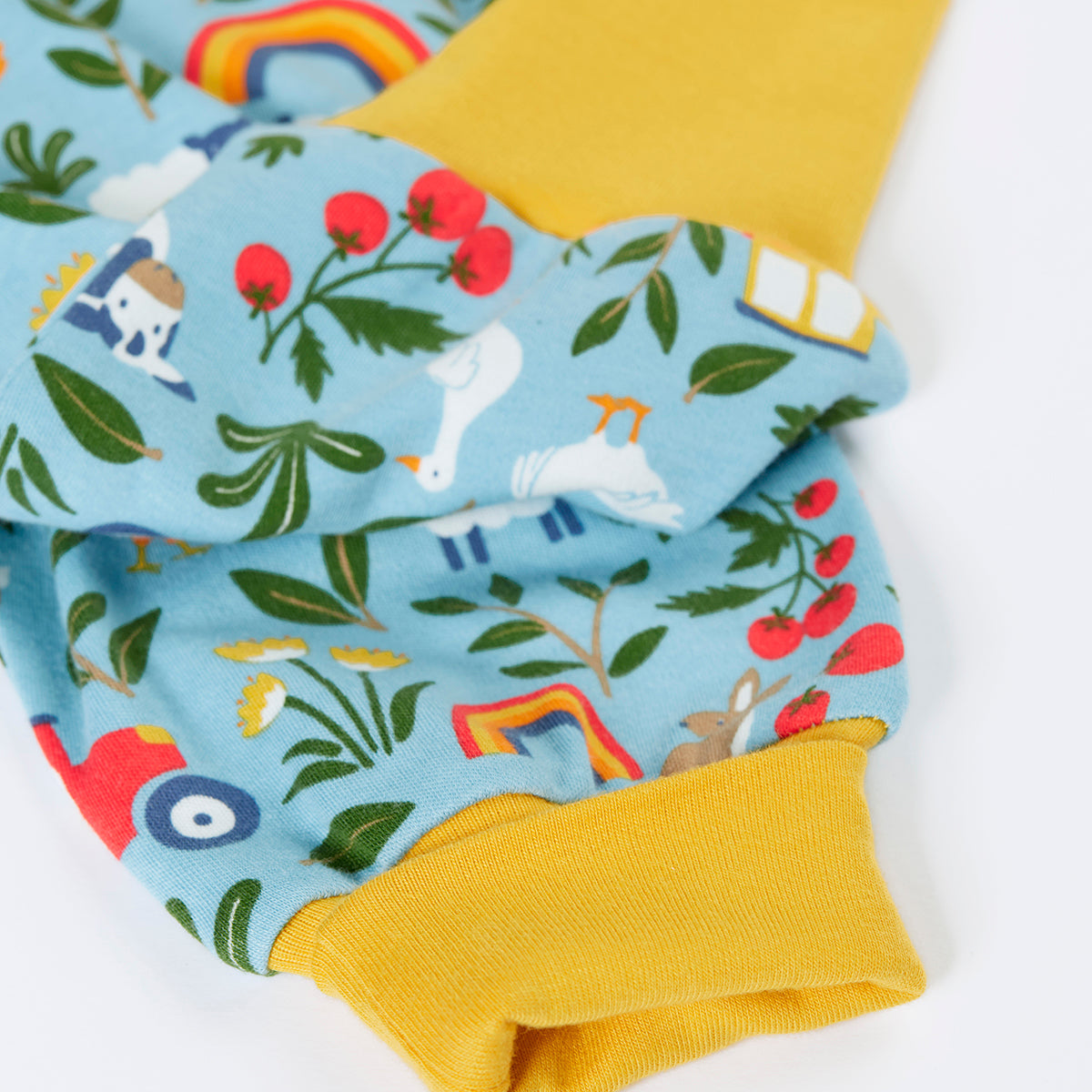 Toddler Organic Cotton Pants - On the Farm Print | Frugi