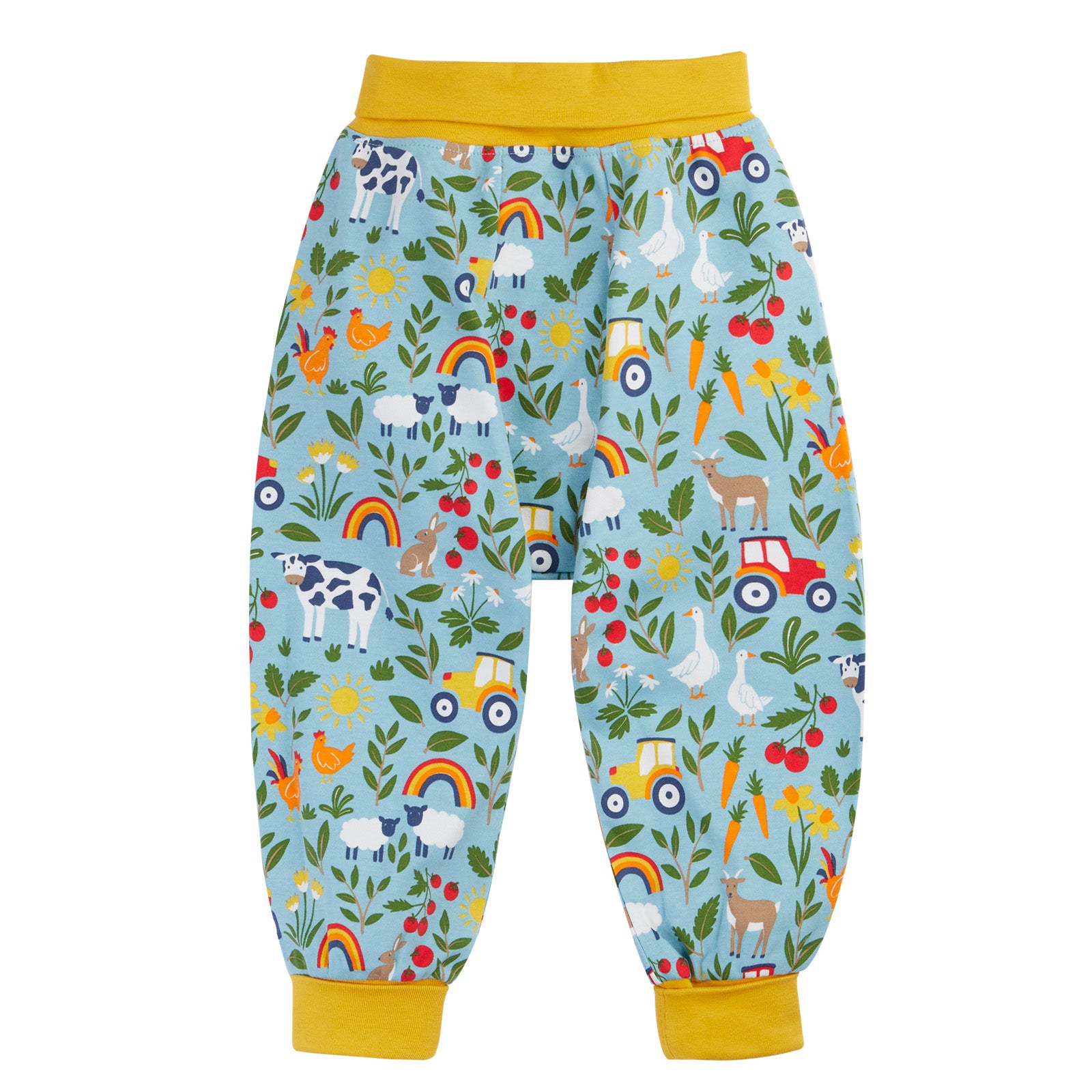 Toddler Organic Cotton Pants - On the Farm Print | Frugi
