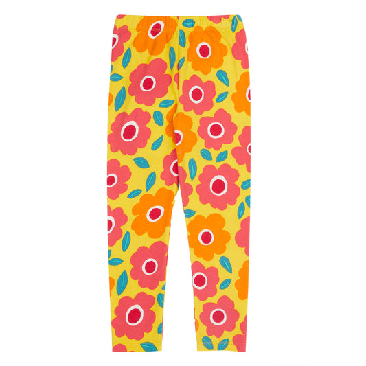 Girls Organic Cotton Leggings - Floral Fields Print | Frugi