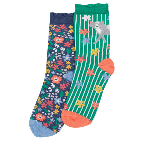 Frugi organic Frill socks- winter hedgerow