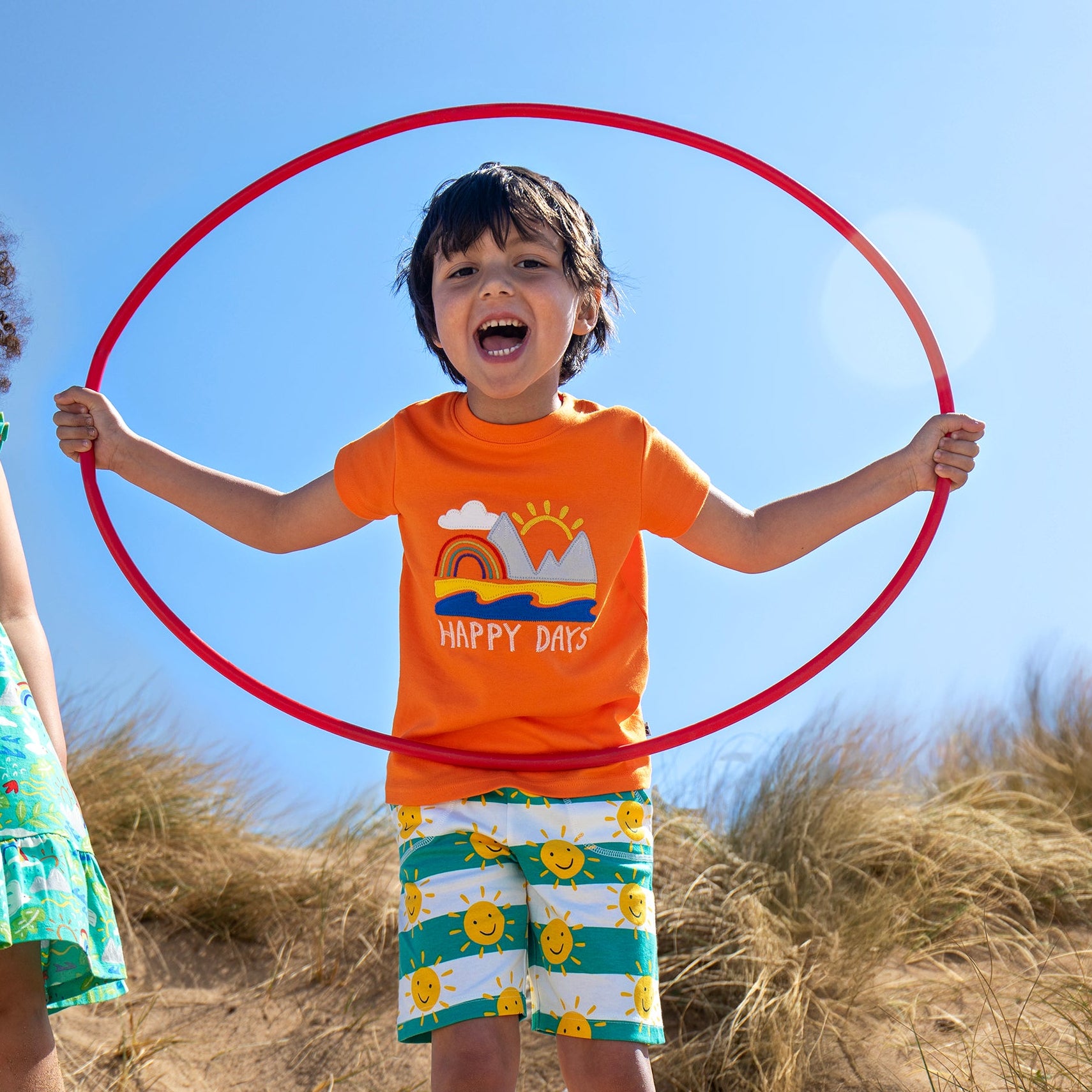 Frugi Organic Cotton Tee- Happy Days Appliqué