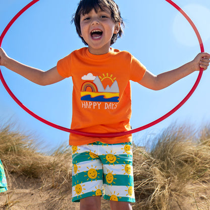 Frugi Sunshine Print Organic Cotton Shorts | Kids Summer Shorts