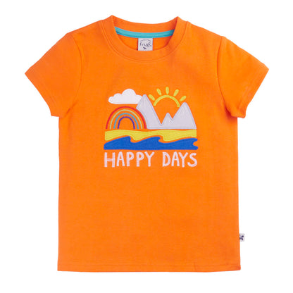 Frugi Organic Cotton Tee- Happy Days Appliqué