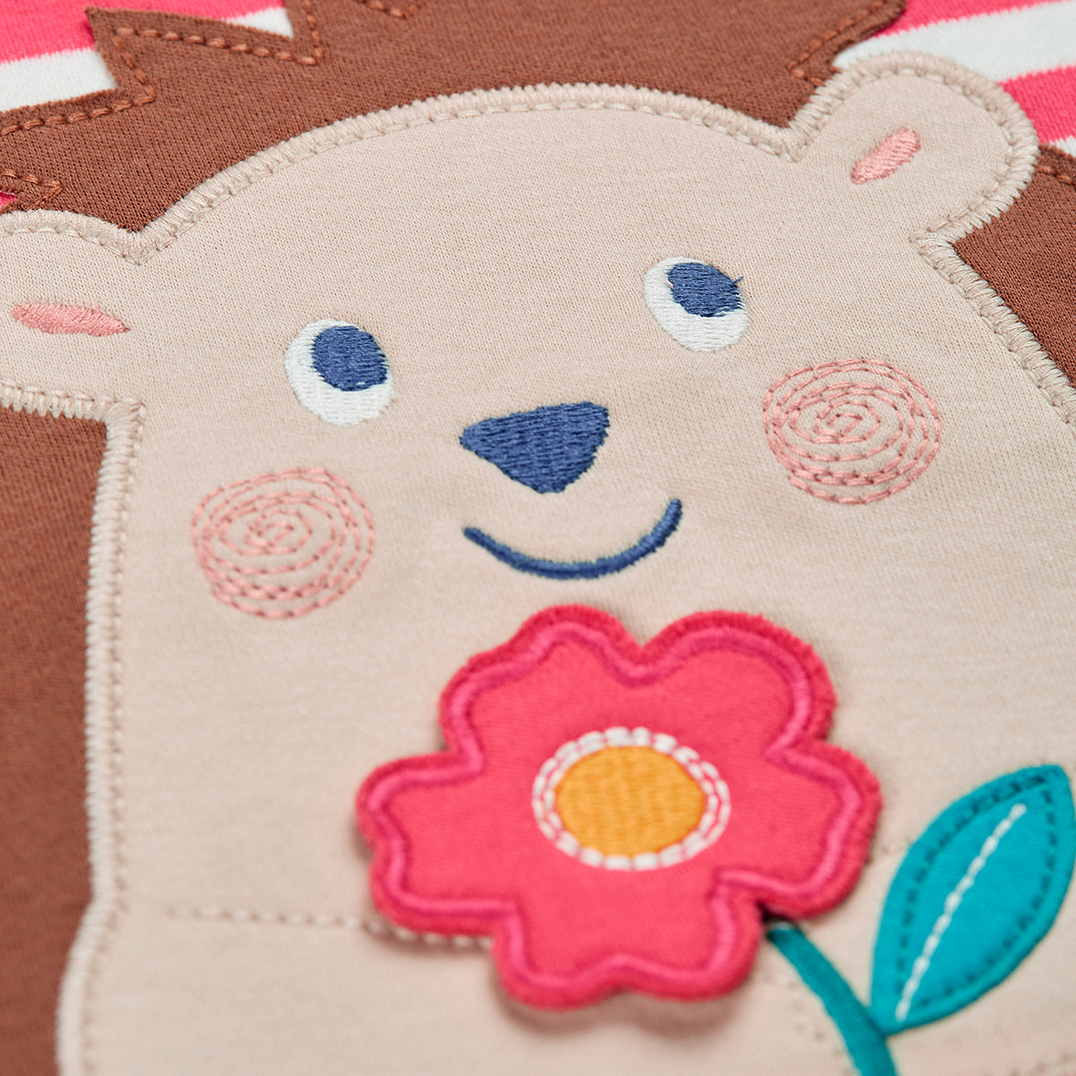 Kids Organic Cotton Short Sleeve Tee - Hedgehog Appliqué | Frugi