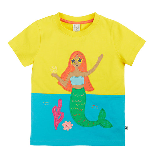 Frugi Mermaid Appliqué Organic Cotton T-Shirt