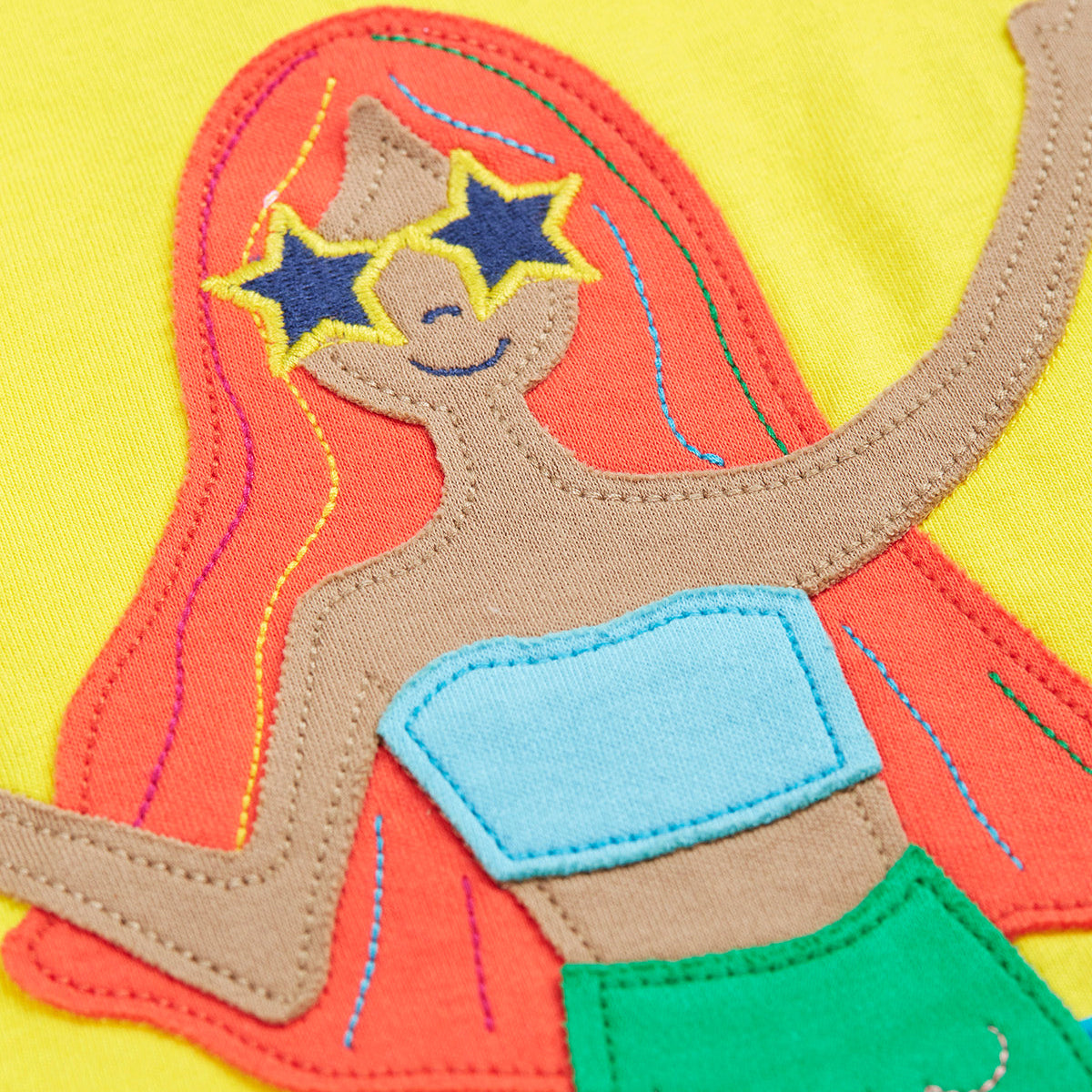 Frugi Mermaid Appliqué Organic Cotton T-Shirt