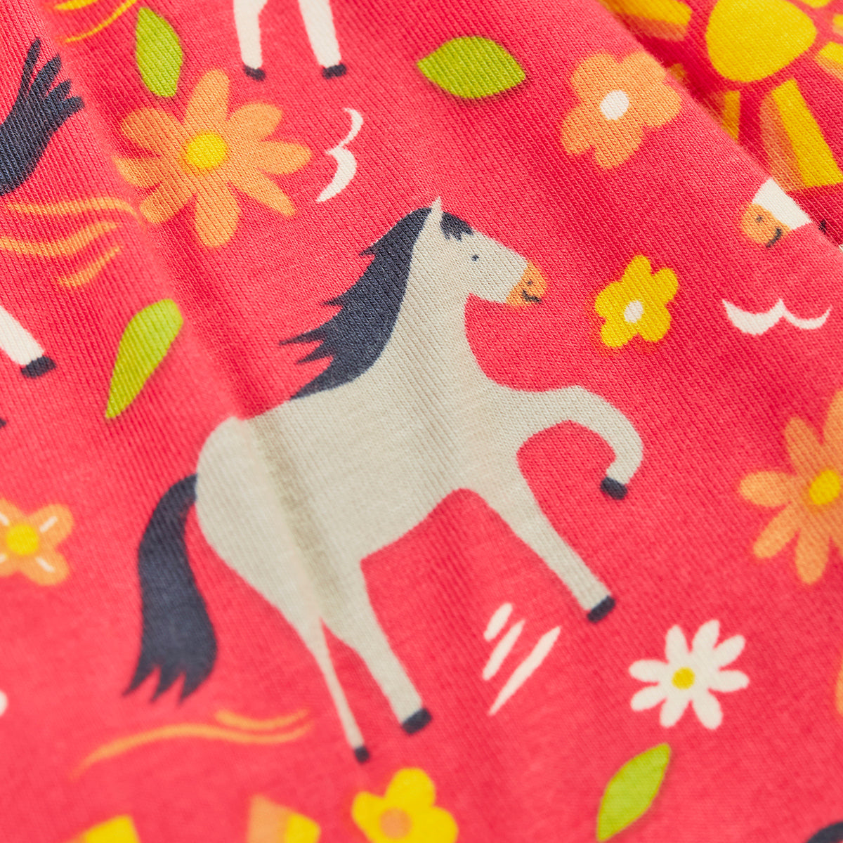 Girls Organic Cotton Sunshine Ponies Print Skort | Frugi