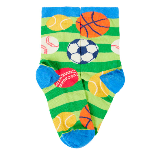 Organic Cotton Sports Print Kids Socks 3-Pack | Frugi