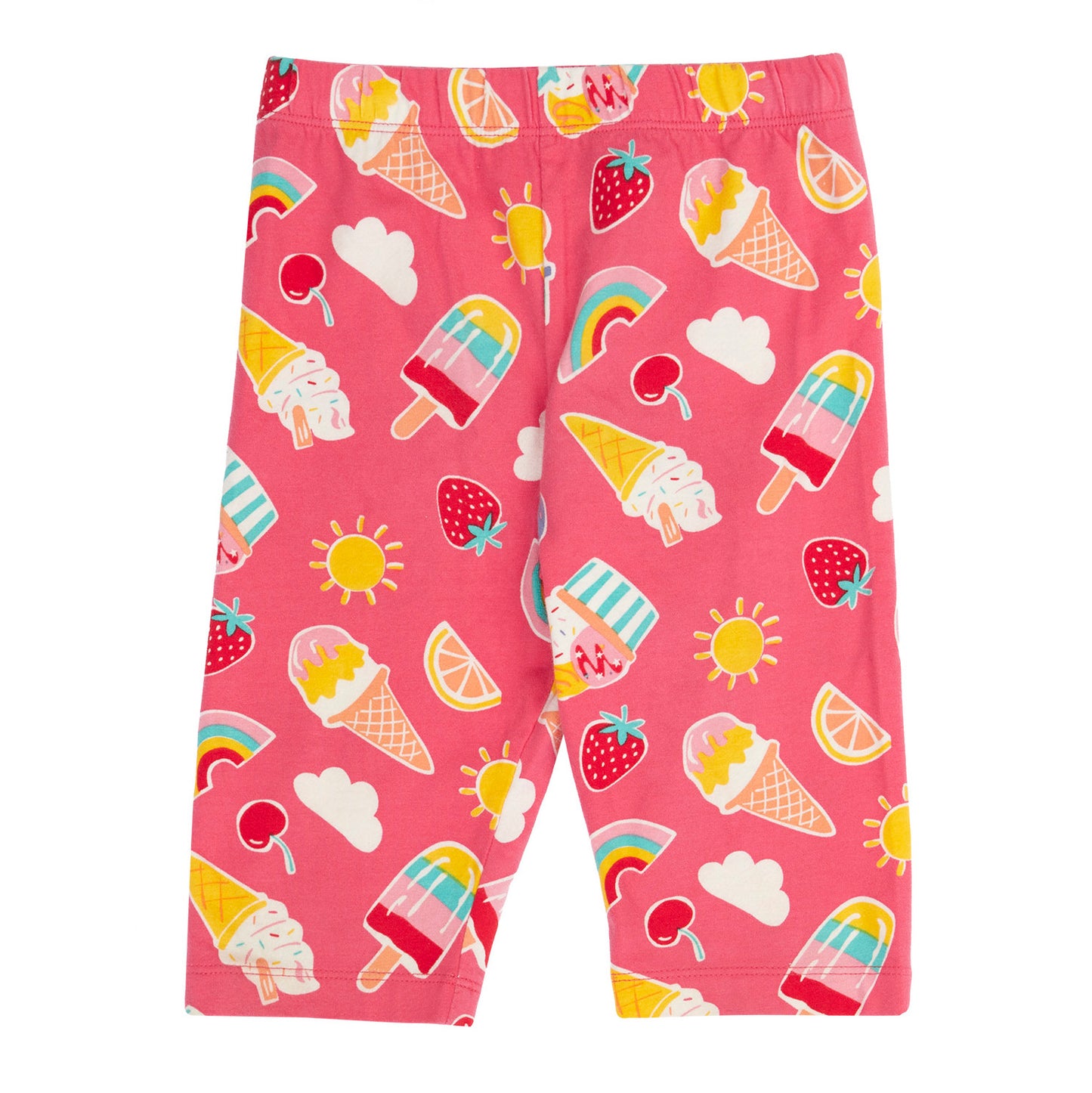 Frugi Organic Cotton Girls Bike Shorts - Summer Print