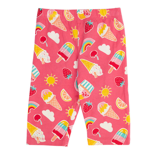 Frugi Organic Cotton Girls Bike Shorts - Summer Print