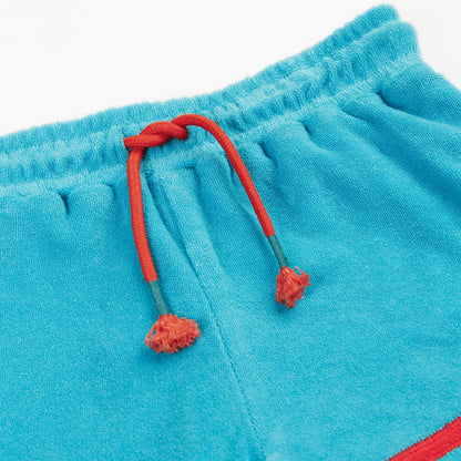 Frugi Organic Cotton Terry Shorts | Kids Teal Summer Shorts