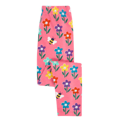 Frugi Organic Girls' Leggings- Fun Flowers