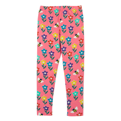 Frugi Organic Girls' Leggings- Fun Flowers