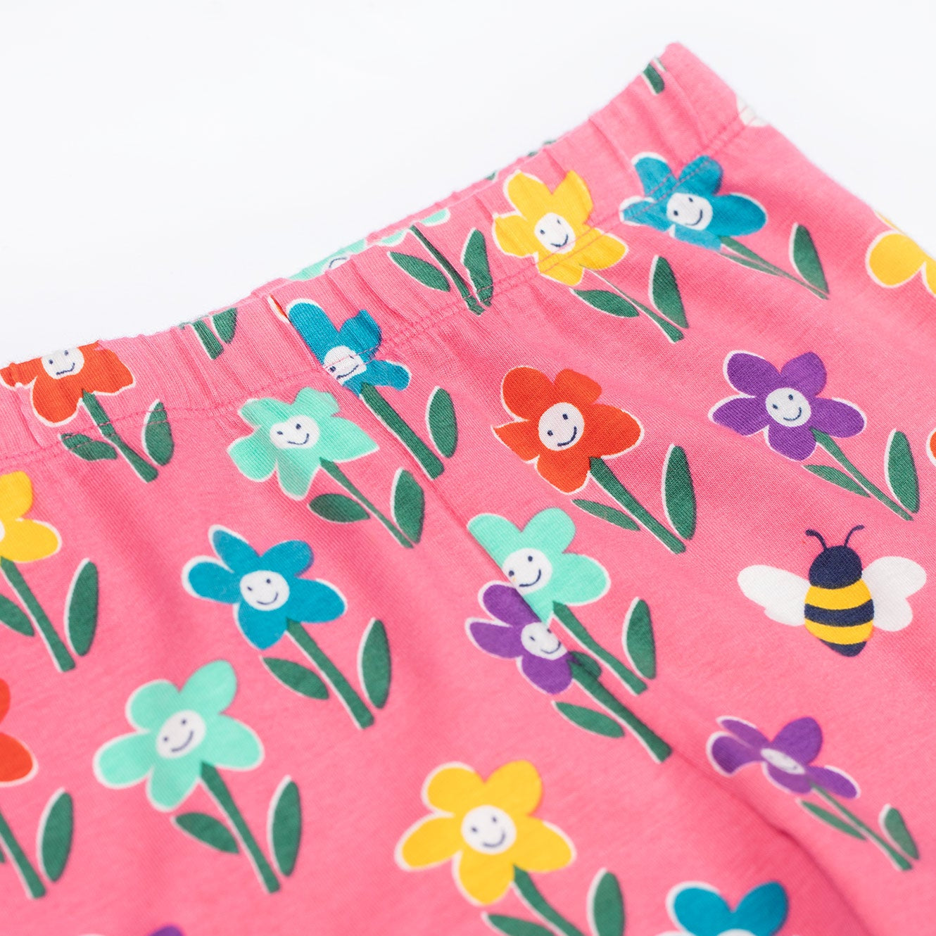 Frugi Organic Girls' Leggings- Fun Flowers