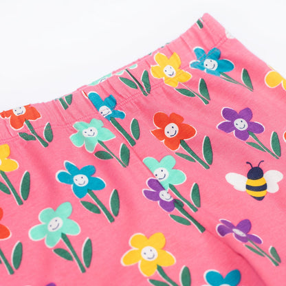 Frugi Organic Girls' Leggings- Fun Flowers