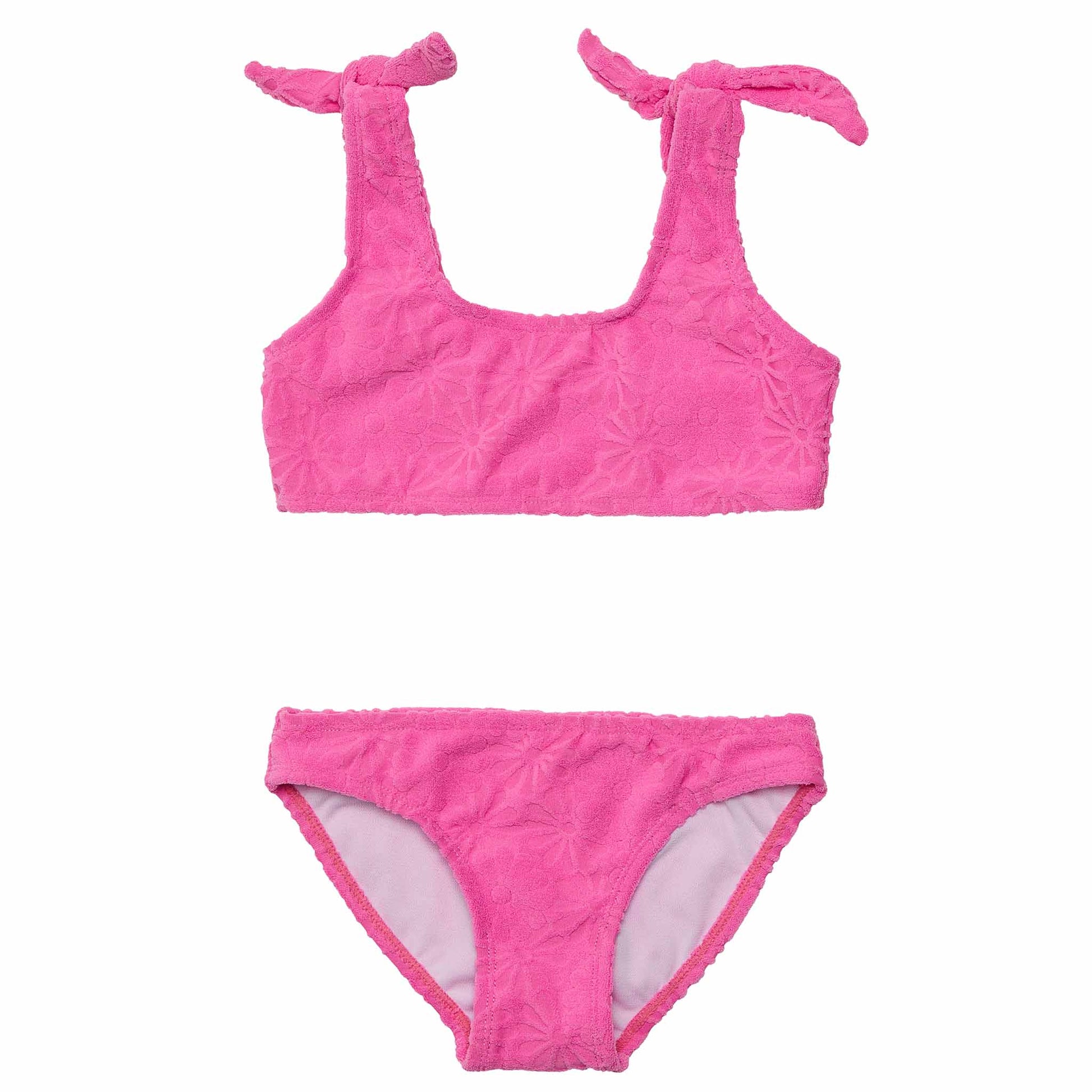 Bubblegum Bloom Terry Crop Bikini Top | Snapper Rock