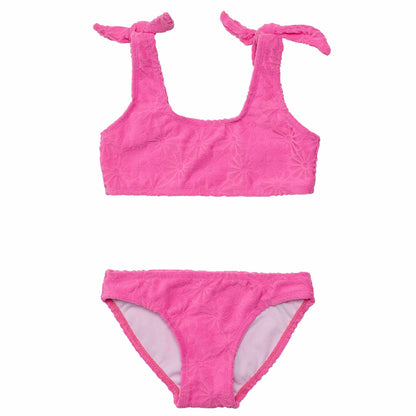 Bubblegum Bloom Terry Crop Bikini Top | Snapper Rock