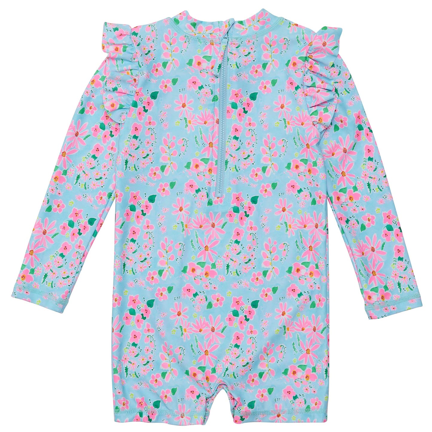 Daisy Chain Long-Sleeve Baby Sunsuit | Snapper Rock