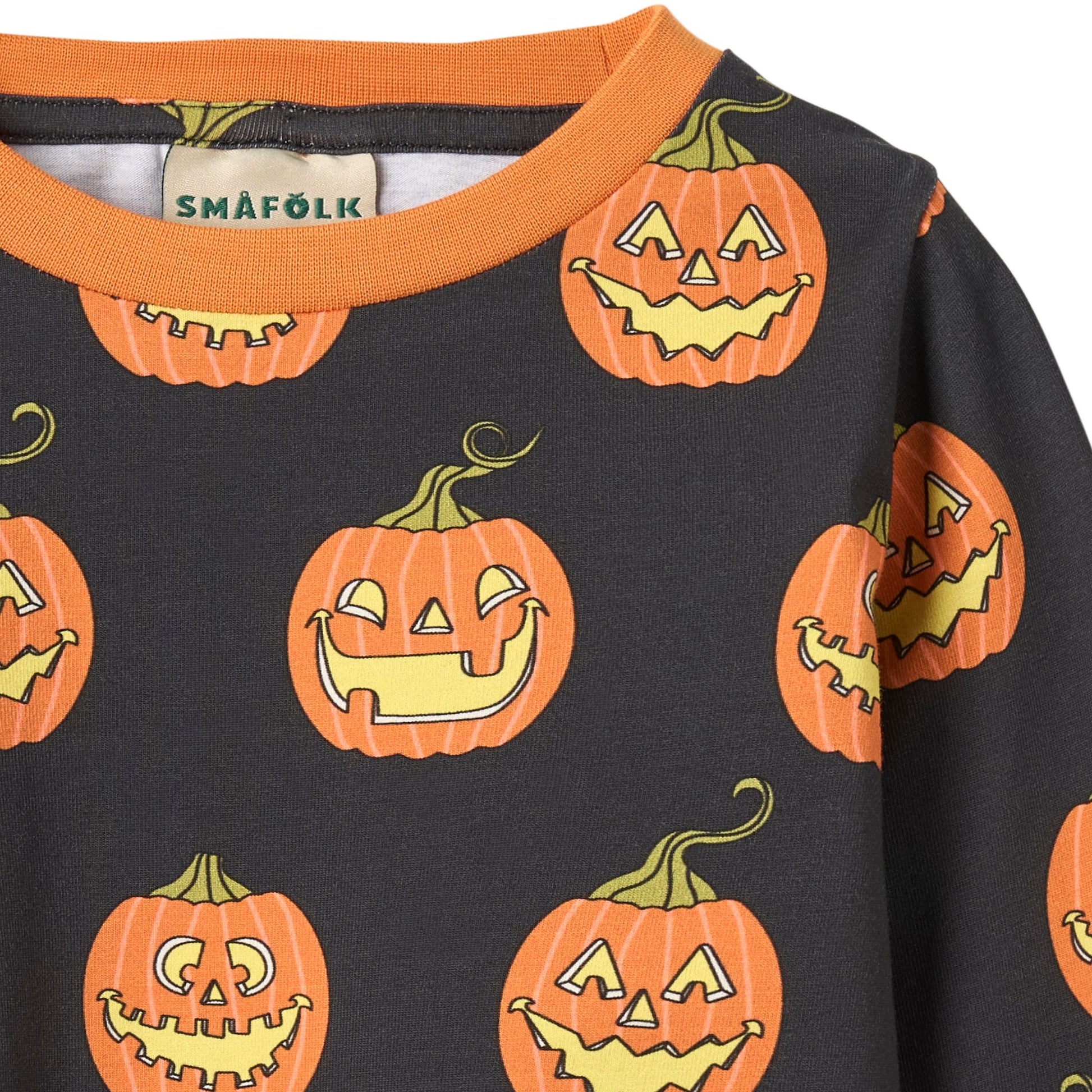 Smafolk Organic Cotton Long Sleeve T-Shirt - Jack-O-Lanterns