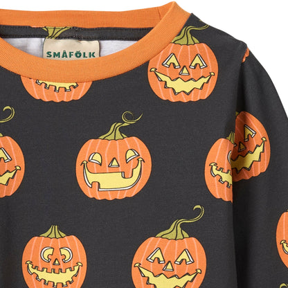Smafolk Organic Cotton Long Sleeve T-Shirt - Jack-O-Lanterns
