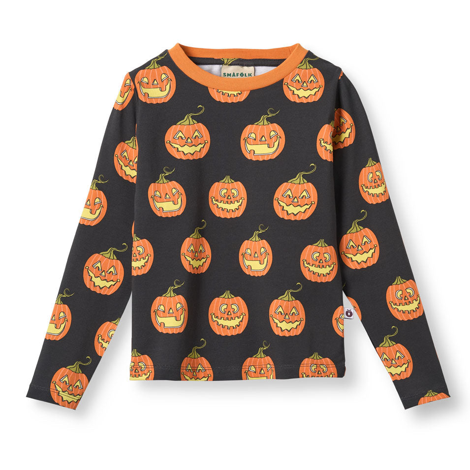 Smafolk Organic Cotton Long Sleeve T-Shirt - Jack-O-Lanterns