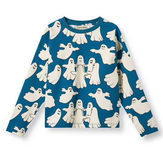 Smafolk Organic Cotton Long Sleeve T-Shirt - Dancing Ghosts