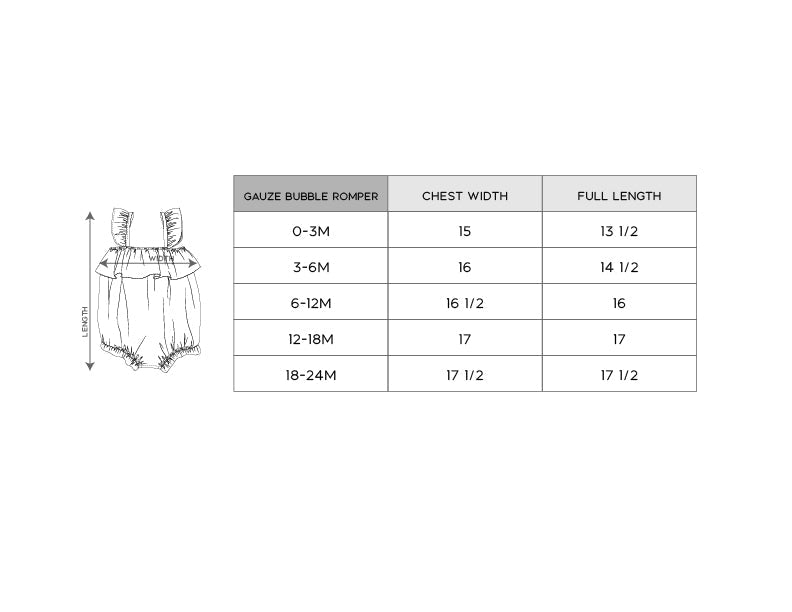 Cotton Gauze Bubble Romper - Americana Prints