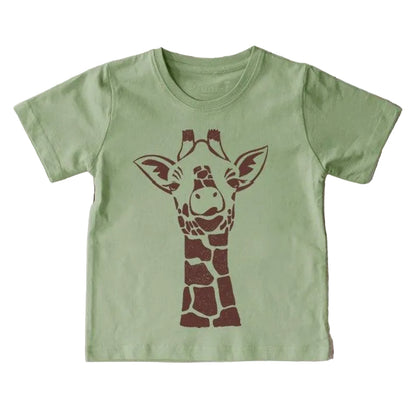 Giraffe Animal Lover Organic Cotton T-Shirt for Kids | Uni-T