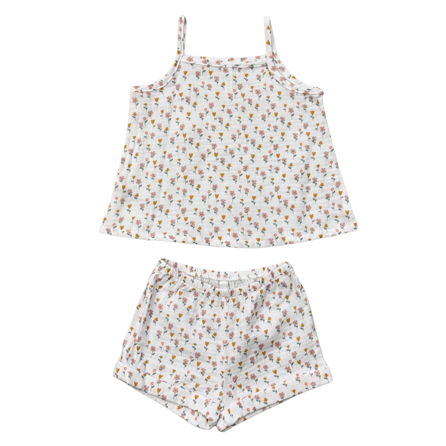 Girls Cotton Gauze Tank & Short Set - Summer Outfit | babysprouts