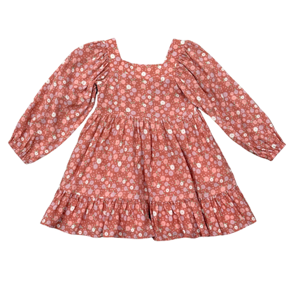 Viscose Long Sleeve Dress - Tiny Petals
