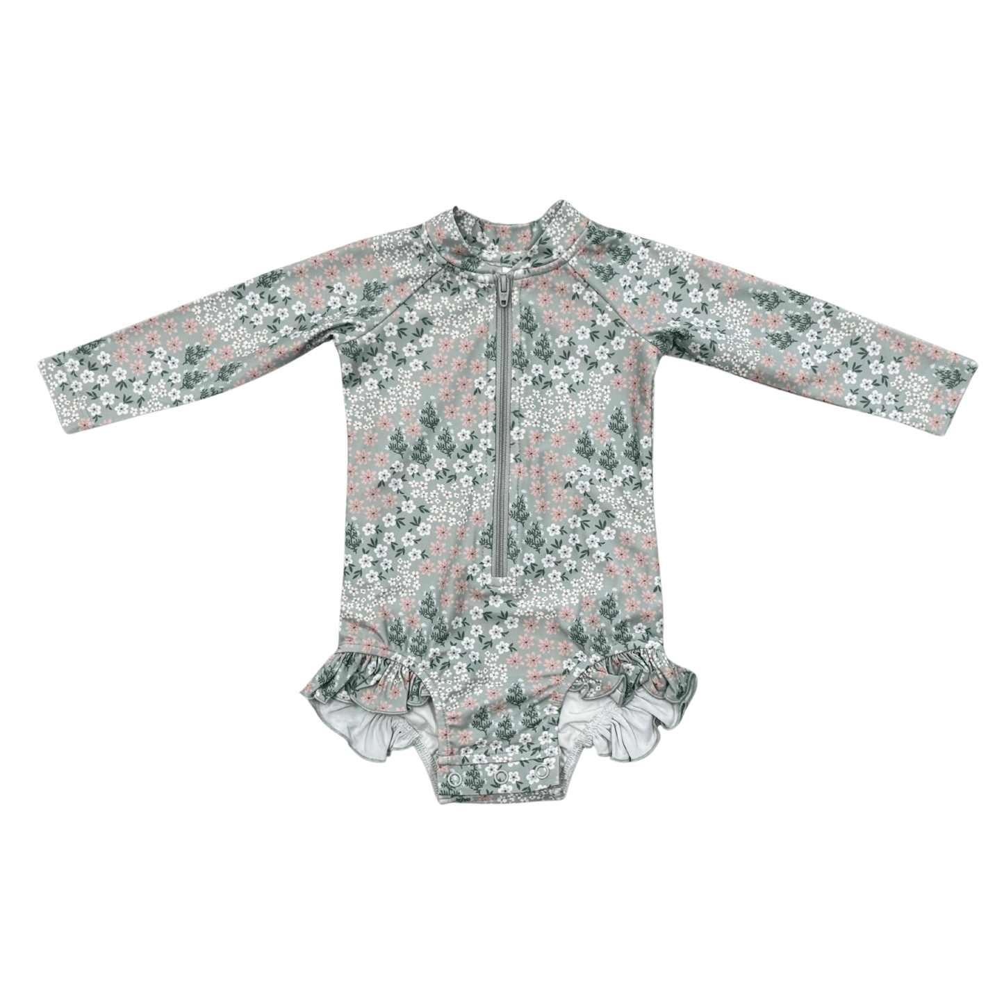 babysprouts Girls Ruffle Rash Guard Swimsuit
